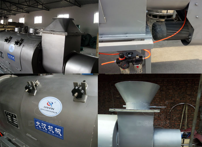 氣旋篩：電機(jī)，進(jìn)料口，氣壓裝置等特寫(xiě)圖片