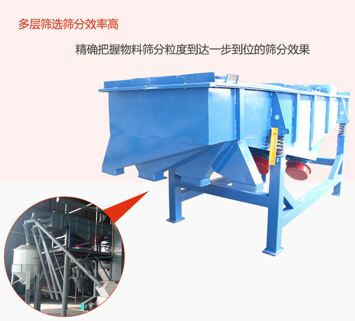 多層篩選篩分更高效，精度把握物料篩分粒度到達一步到位的篩分效果。
